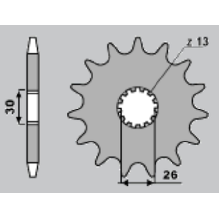 CHT front sprocket 2090 19 TRIUMPH 955 1050 1200