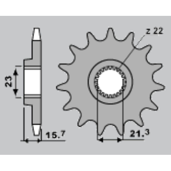JR front sprocket 441 14 YAMAHA XT 600 '90-'00 (JTF577.14)