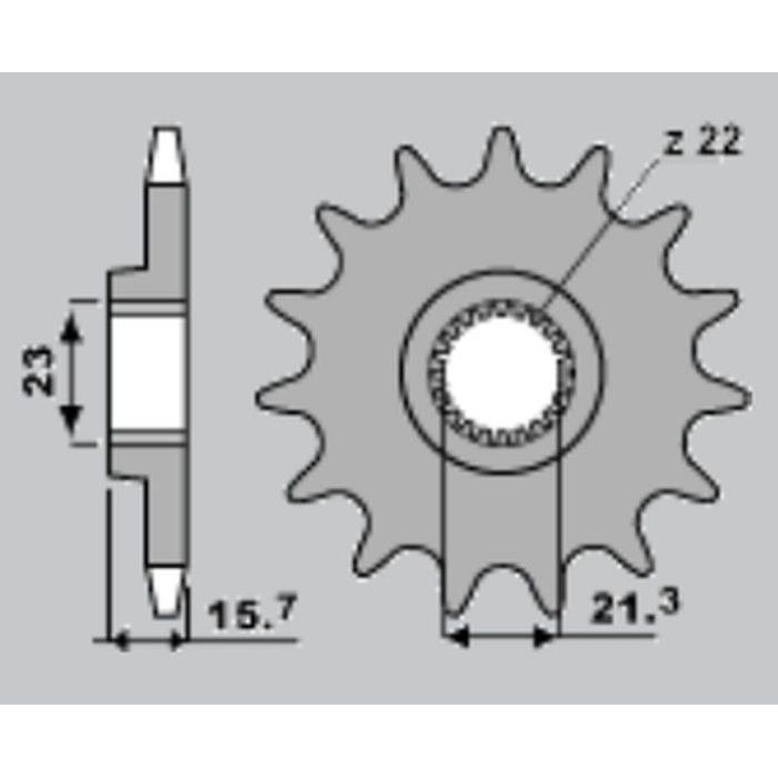 JR front sprocket 441 14 YAMAHA XT 600 '90-'00 (JTF577.14)