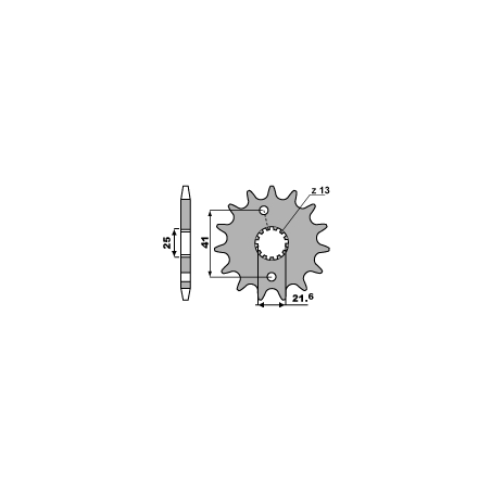 PBR priekinė žvaigždė 438 14 18NC SUZUKI GSX 400 F 81-86, GR 650 (žingsnis 520)