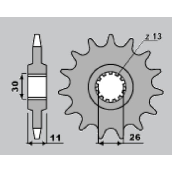 CHT front sprocket 579 18 YAMAHA FZ1 '06-'13, R1 '04-'14, FJ 1100 1200 (JTF579.18)