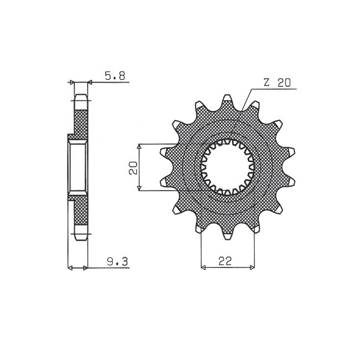 SUNSTAR front sprocket 2146 13 KAWASAKI KXF 250 '06-'17 (JTF1446.13) (pitch 520) (214613JT)