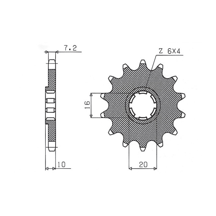 SUNSTAR front sprocket 799 14 SUZUKI GZ 125 '98-'11, GN 125, VL 125 INTRUDER (JTF410.14) (pitch 428) (79914JT)