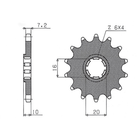 SUNSTAR front sprocket 799 14 SUZUKI GZ 125 '98-'11, GN 125, VL 125 INTRUDER (JTF410.14) (pitch 428) (79914JT)
