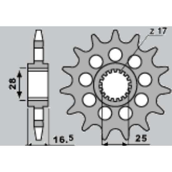 CHT front sprocket 2147 17 KTM 950/990/119x17)