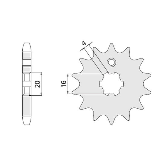 CHT front sprocket 550 15 DT 80 LC2 (550-15)