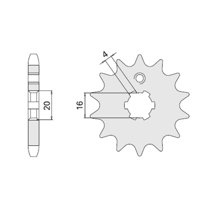 CHT front sprocket 550 15 DT 80 LC2 (550-15)