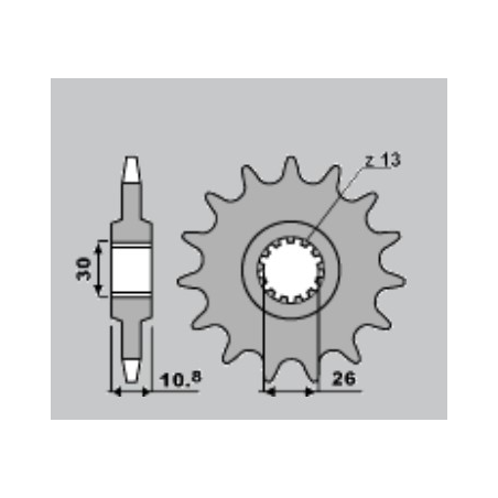 JR front sprocket 2088 17 YAMAHA XJR 1200 '95-'99, XJR 1300 '99-'01 (chain 532)