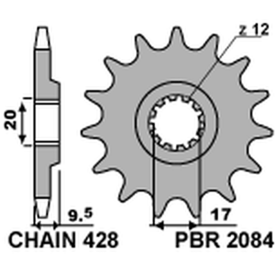 PBR priekinė žvaigždė 20x12...