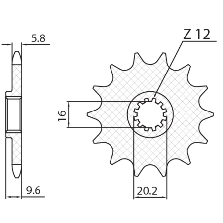 SUNSTAR front sprocket 7005 13 KTM SX 65 '98-'18 (JTF1906.13) (pitch 420) (700513JT)