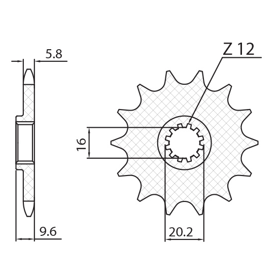 SUNSTAR front sprocket 7005 14 KTM SX 65 '98-'18 (JTF1906.14) (pitch 420) (700514JT)