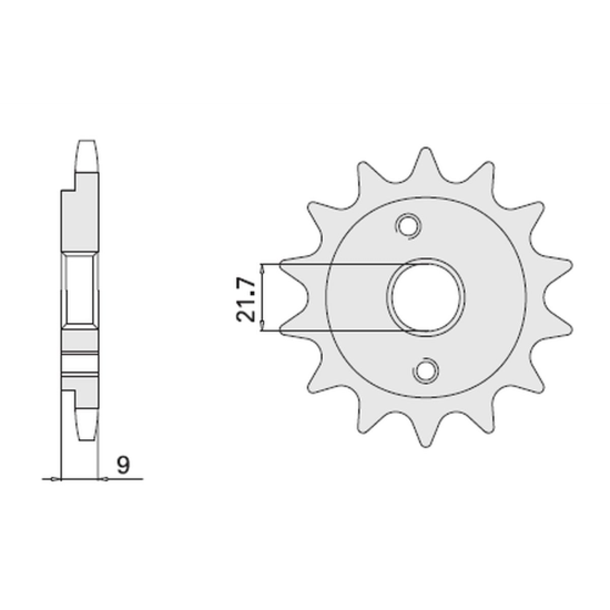 CHT front sprocket 350 13 HONDA XR 600R '91-'00, POLARIS 500 (JTF1309.14) (309-13)