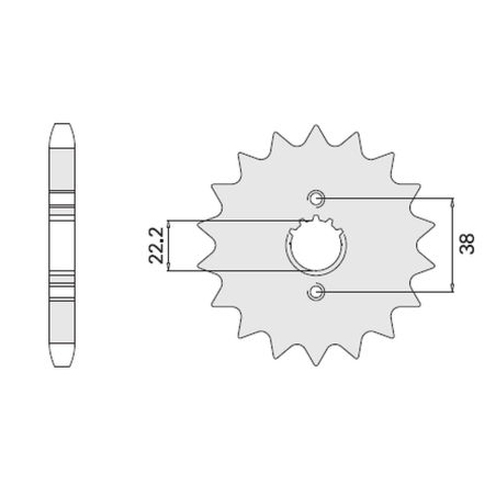 CHT front sprocket 728 14 CAGIVA ELEFANT 750 87-89 (726-14)