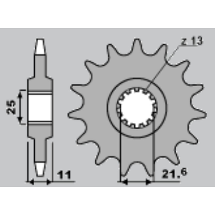 JR front sprocket 2142 16 YAMAHA R6 '06-'09 (JTF1586.16)