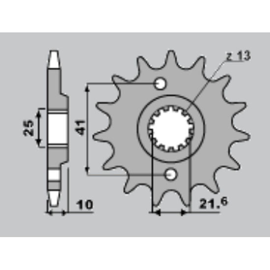 JR front sprocket 345 13 YAMAHA XT 660 R/X