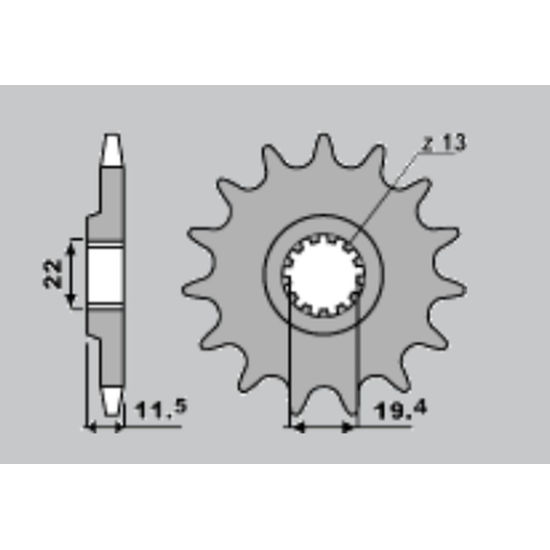 JR front sprocket 4101 15 SUZUKI DR 125 '94-'00 (JTF409.15)