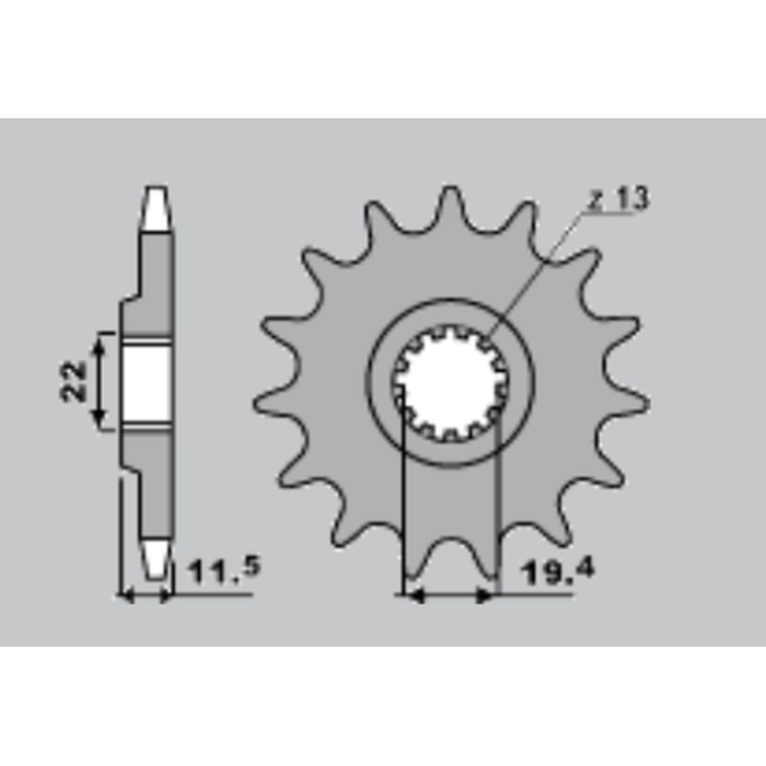 JR front sprocket 4101 16 SUZUKI DR 125 '94-'00 (JTF409.16)
