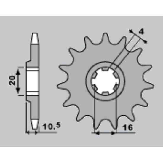 JR front sprocket 799 15 SUZUKI VL 125/ GZ 125 (JTF410.15)