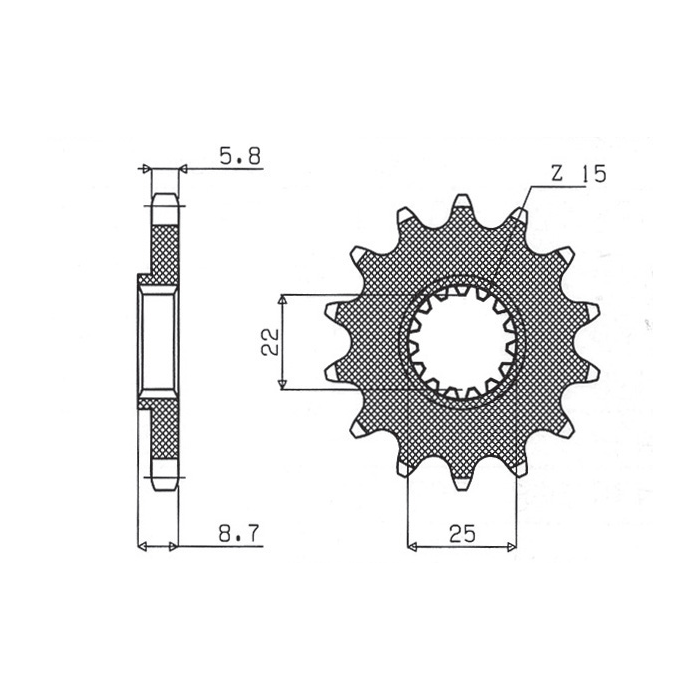 SUNSTAR front sprocket 1248 13 KTM SX/EXC '91-'19 (JTF1901.13) (pitch 520) (124813JT)
