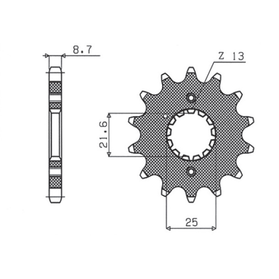 SUNSTAR front sprocket 513 15 SUZUKI GSF BANDIT 600/650/1200/1250, GSXR750 88-06 (JTF513.15) (pitch 530) (51315JT)