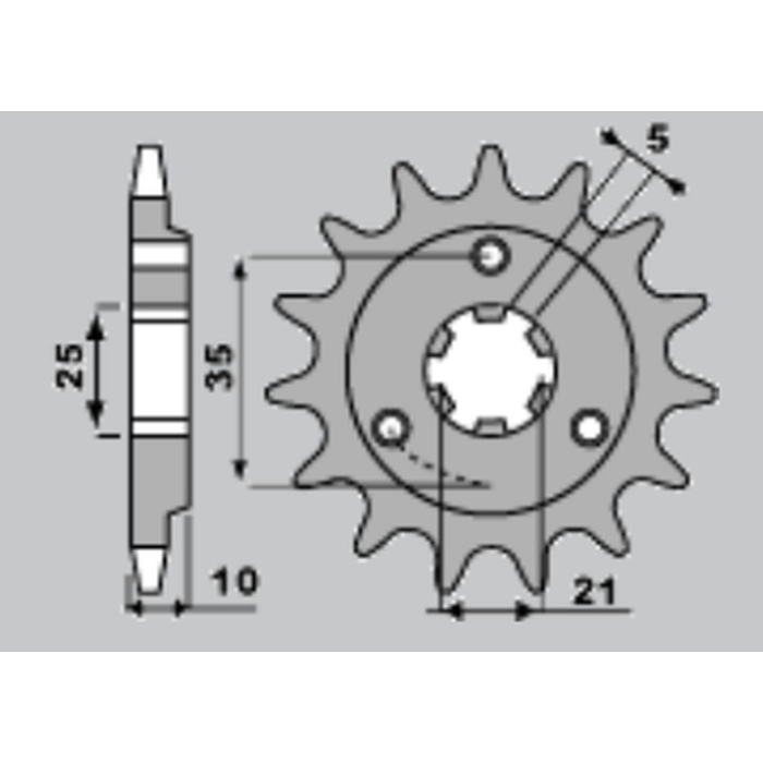 CHT front sprocket 412 15 SUZUKI DR 750/800 BIG '89-'93 (JTF438.15)