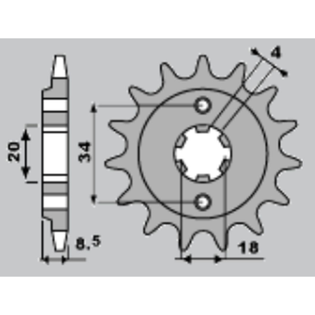 JR front sprocket 2046 14