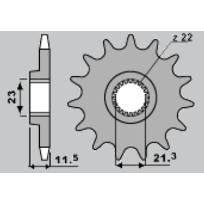 JR front sprocket 2051 13 YAMAHA TT250R '93-'05