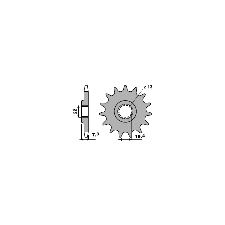 PBR front sprocket 434 15 18NC GN 250/ GZ 250 (pitch 520)