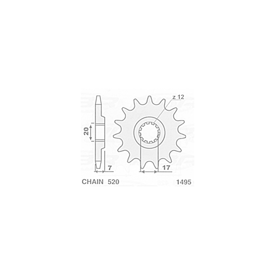 CHT front sprocket 1495 13 BETA TRIAL 240