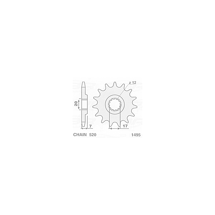 CHT front sprocket 1495 13 BETA TRIAL 240