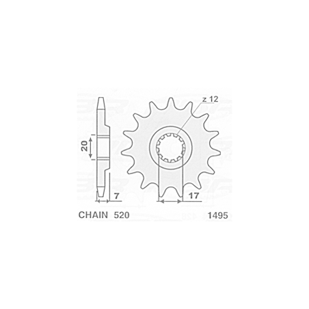 CHT front sprocket 1495 13 BETA TRIAL 240