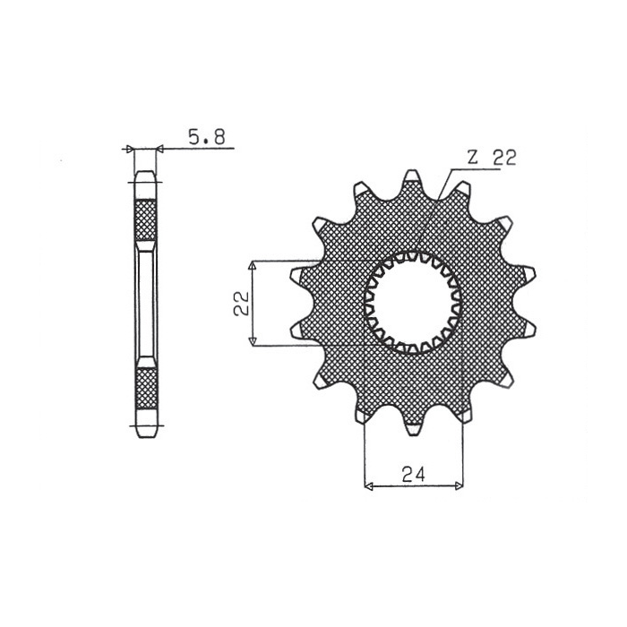SUNSTAR front sprocket 406 16 APRILIA RS125 '06-'12, RX 125 (JTF394.16) (pitch 520) (40616JT)