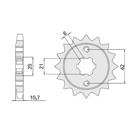 CHT front sprocket 338 16 HONDA CB650 79-84 (JTF338.16) (338-16)
