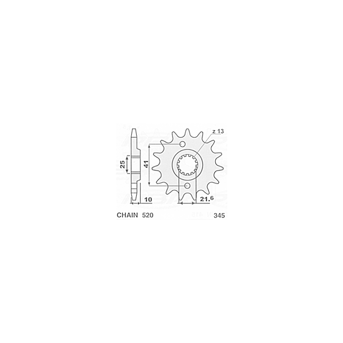CHT front sprocket 345 15 HONDA NX 650 '91-'01, YAMAHA XT 660 R/X