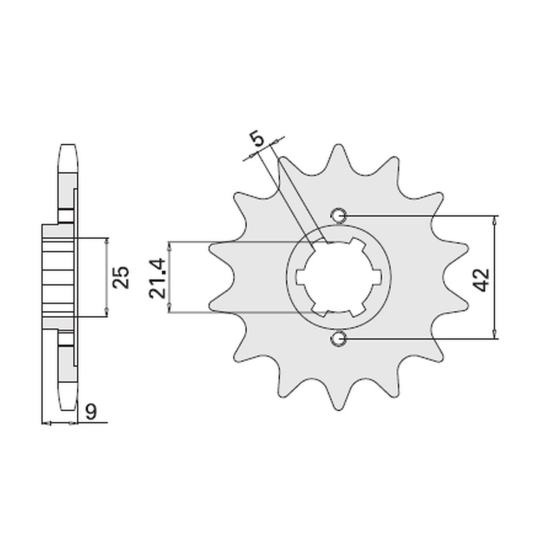 CHT front sprocket 576 19 YAMAHA XT 350 85-00 (JTF 576.19)