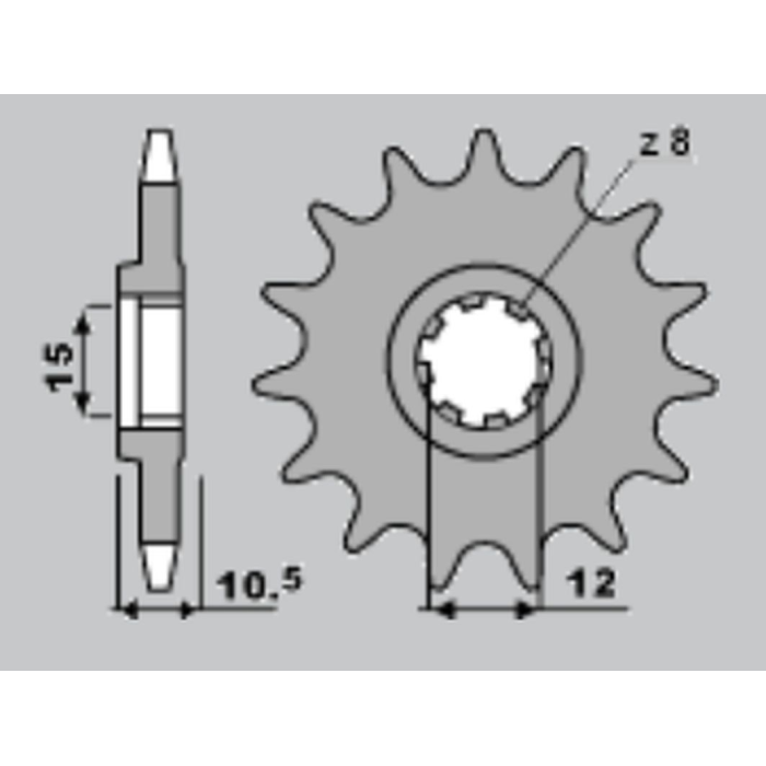 CHT front sprocket 595 14 APRILIA 50 (588-14) (chain 415)