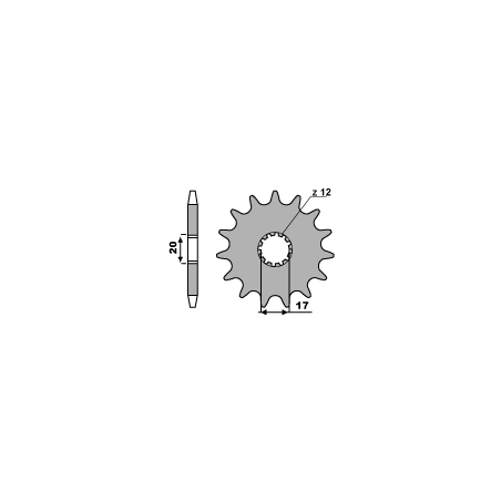 PBR front sprocket 1497 14 18NC (pitch 428)