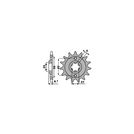 PBR front sprocket 581 14 18NC YAMAHA TT 350`86-99 (pitch 520)