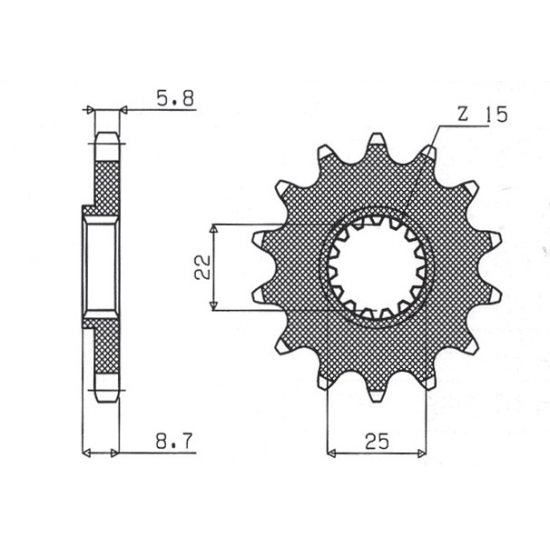 SUNSTAR front sprocket 1248 12 KTM SX/EXC '91-'19 (JTF1901.12) (pitch 520) (124812JT)