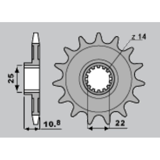 CHT front sprocket 2145 16 APRILIA RXV/SXV 450 550 06-12 (4071-16) (JTF707.16)