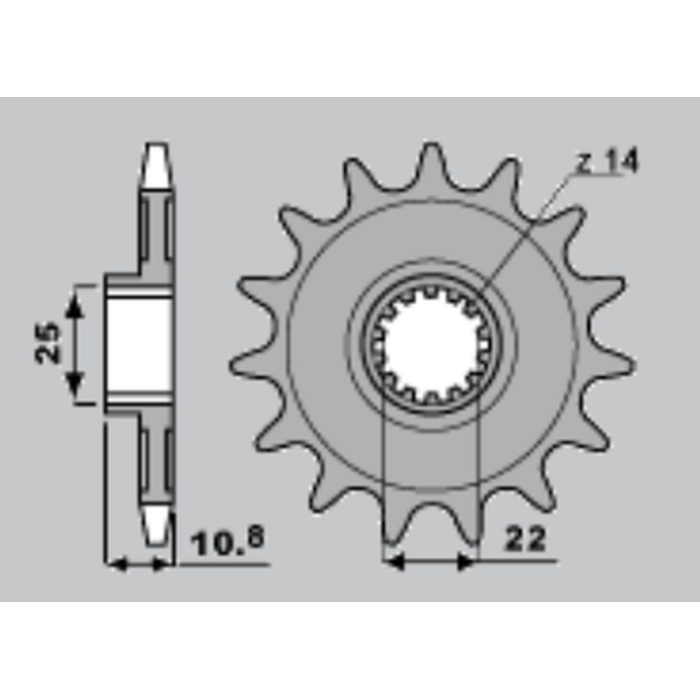 CHT front sprocket 2145 16 APRILIA RXV/SXV 450 550 06-12 (4071-16) (JTF707.16)