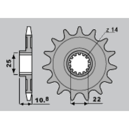 CHT front sprocket 2145 16 APRILIA RXV/SXV 450 550 06-12 (4071-16) (JTF707.16)