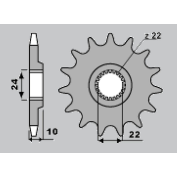 CHT front sprocket 402 15 APRILIA 125, BMW F650