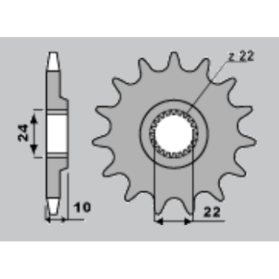 CHT front sprocket 402 16 APRILIA 125, BMW F650 (JTF402.16)