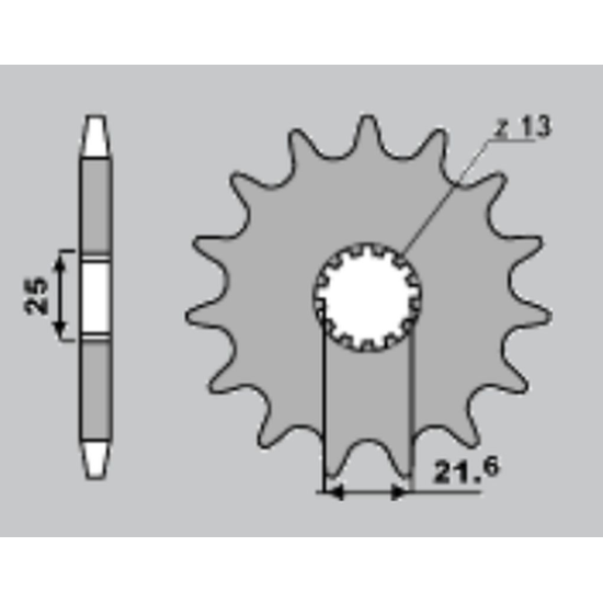 JR front sprocket 429 16 SUZUKI GSX 1100F '90-'96, GSX-R 1100 '89-'00, RF 900RR '94-'00