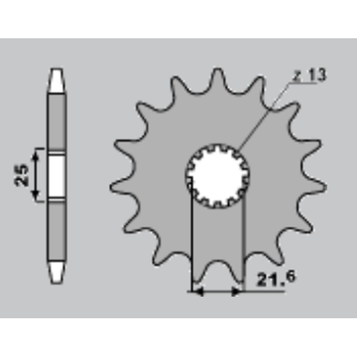 JR front sprocket 429 16 SUZUKI GSX 1100F '90-'96, GSX-R 1100 '89-'00, RF 900RR '94-'00