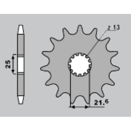 JR front sprocket 429 16 SUZUKI GSX 1100F '90-'96, GSX-R 1100 '89-'00, RF 900RR '94-'00