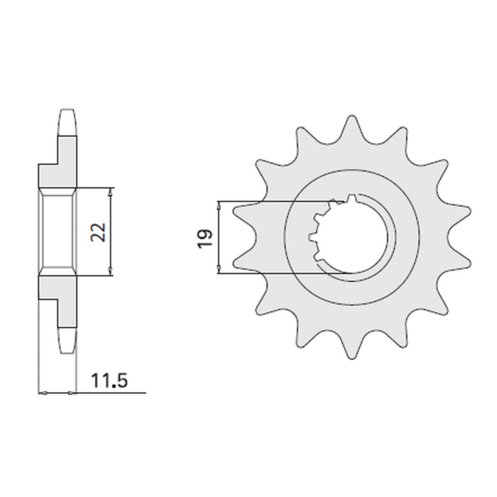 CHT front sprocket 4101 16 SUZUKI DR 125 85-00 (JTF409.16) (409-16)