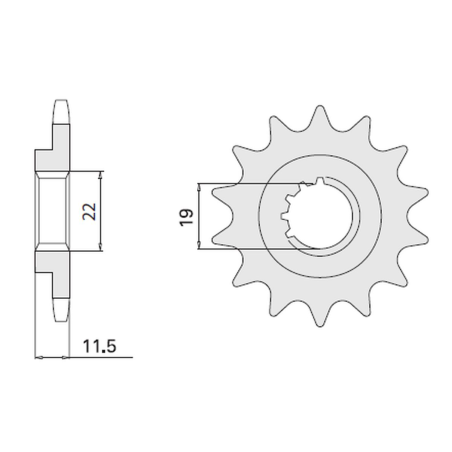 CHT front sprocket 4101 16 SUZUKI DR 125 85-00 (JTF409.16) (409-16)