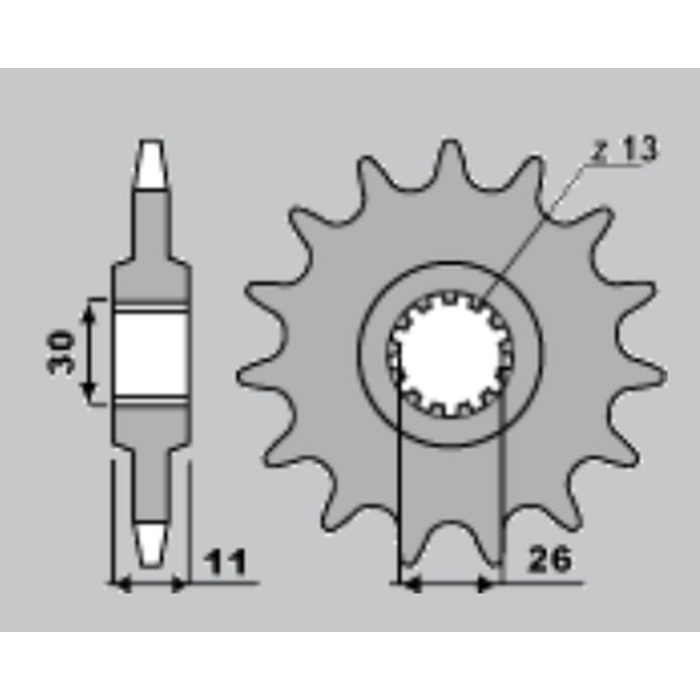 CHT front sprocket 579 16 YAMAHA FZS 1000 '01-'05, R1 '98-'03 (JTF579.16)
